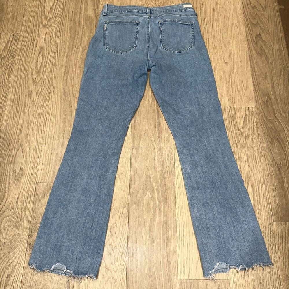 Paige Manhattan Womens Bootcut Distressed Open Hem Jeans Size 30x30 (Tagged 31) - Picture 6 of 11